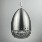 Mid-century glass pendant lamp Italy 1960s Vintage Italian lighting Space Age