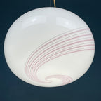 Classic swirl murano pendant lamp Vetri Murano Italy 1970s Italian mid-century modern lighting