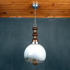 Large vintage murano glass pendant lamp by Mazzega Italy 1960s Mid-century lighting