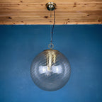Vintage La Murrina Swirled Murano Glass Pendant Lamp - 1970s Italian Lighting