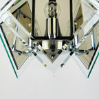 Vintage art glass pendant lamp by Fontana Arte, Italy 1970s, Art deco, MCM mid-century
