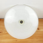 Retro swirl murano glass pendant lamp Italy 1970s Mid-century light
