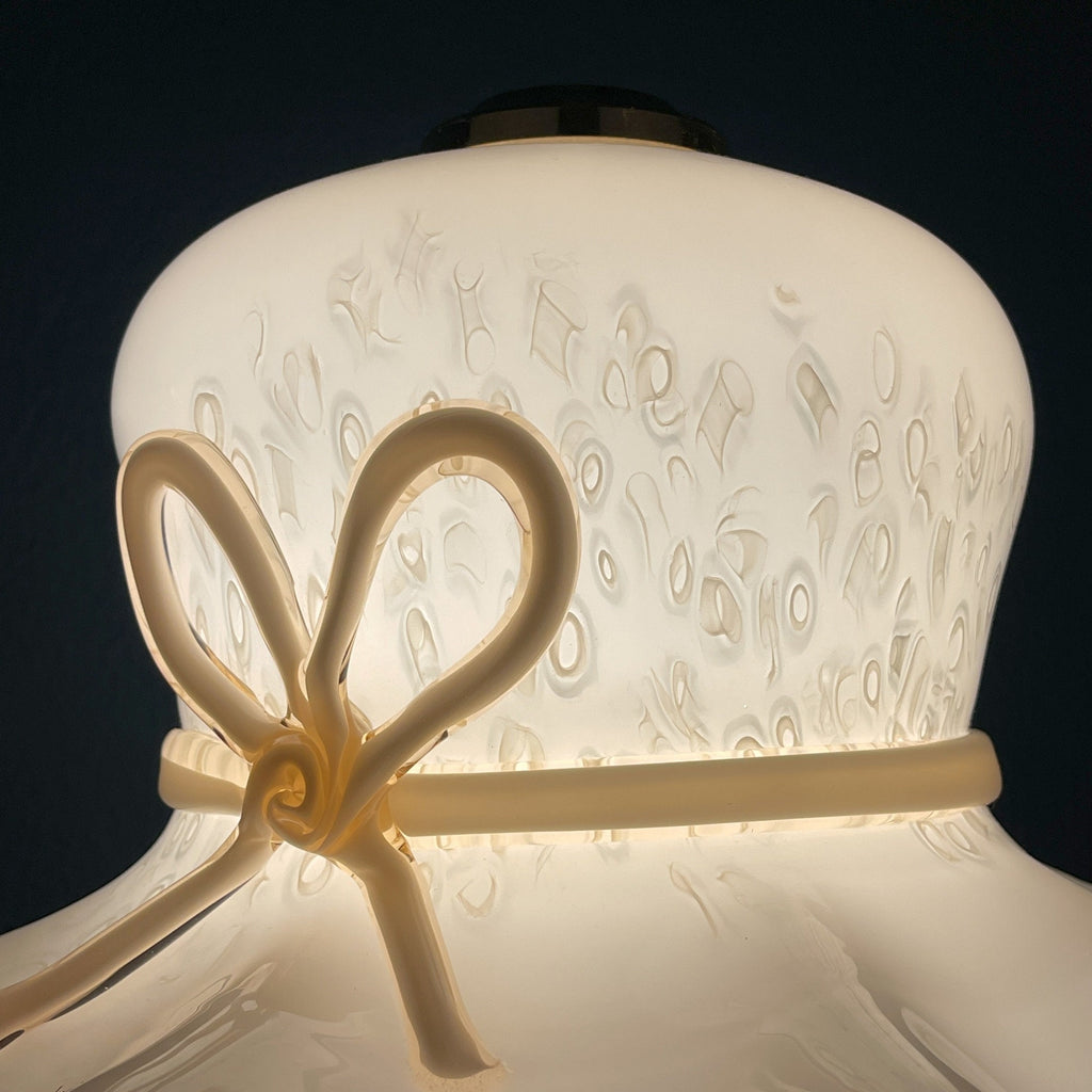 Pink Murano Glass Table Lamp: Italian Mid-Century Lighting