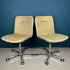 Vintage Italian Desk Chairs - 1970s Mid-Century Modern Style - Set of 2