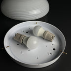 Classic swirl murano glass ceiling or wall lamp Italy 1970s Retro home decor