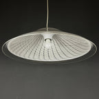 Vintage swirl Murano glass pendant lamp Italy 1970s White Mid-century Lighting Vintage chandelier