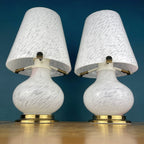Pair of murano table lamps Mushroom Italy 1970s Italian Modern Retro home decor