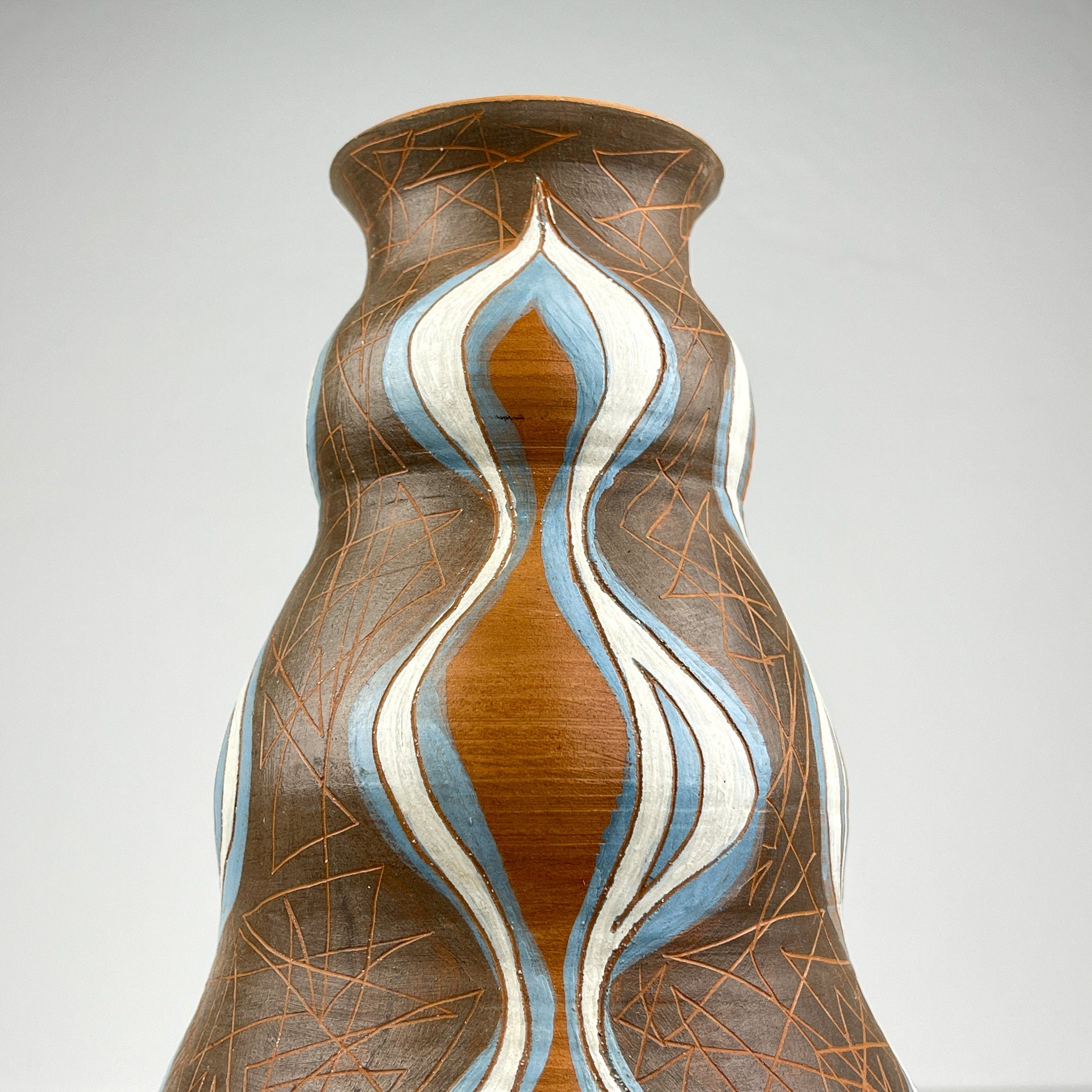 Vintage ceramic vase, Italy 1970s, Mid-century home decor