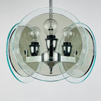 Vintage Fontana Arte Art Glass Chandelier - Italian MCM Design