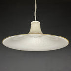 Mid-century beige murano glass pendant lamp Italy 1970s Handblown murano chandelier