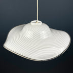 Vintage Swirl Murano Glass Chandelier - Italian Mid-Century Lighting
