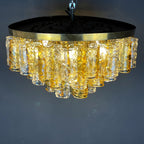 Murano chandelier by Mazzega Italy 1960s Mid-century modern italian lighting 36 murano glass plates