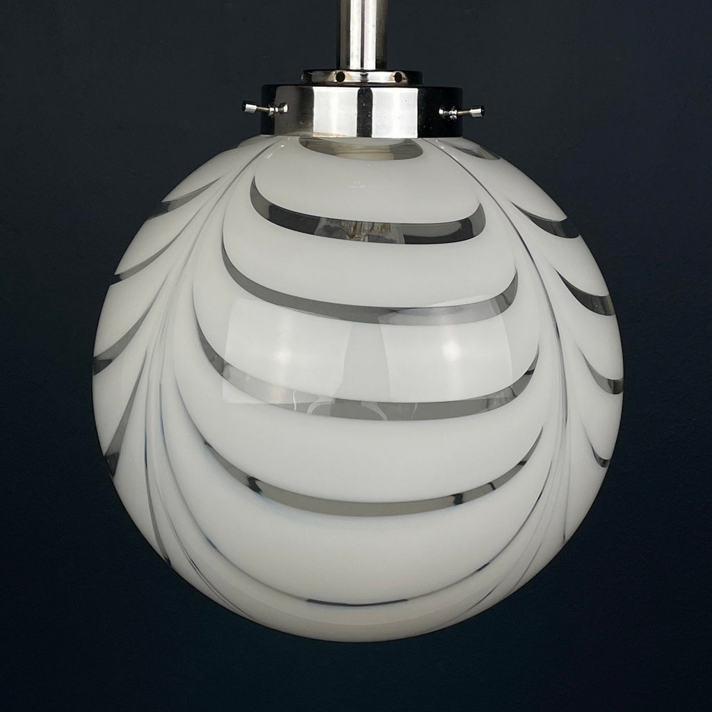 Murano Glass Pendant Lamp, Italy 1960s, Mid-century modern, Retro lighting