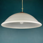 Vintage Swirl Murano Glass Pendant Lamp: 1980s Italian Mid-Century Lighting