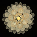 Mid-century murano glass chandelier Tronchi by Toni Zuccheri for Venini Italy 1960s