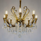 Vintage crystal chandelier, Italy 1950s