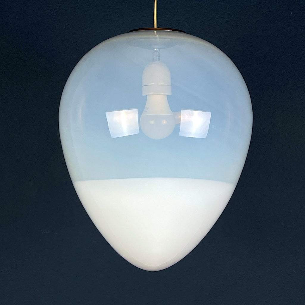 [Reserved, included shipping] Murano pendant lamp Egg by Leucos, Italy 1960s Mid-century italian modern lighting
