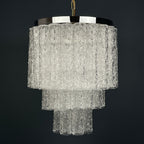 Mid-century murano glass chandelier Tronchi by Toni Zuccheri for Venini Italy 1960s