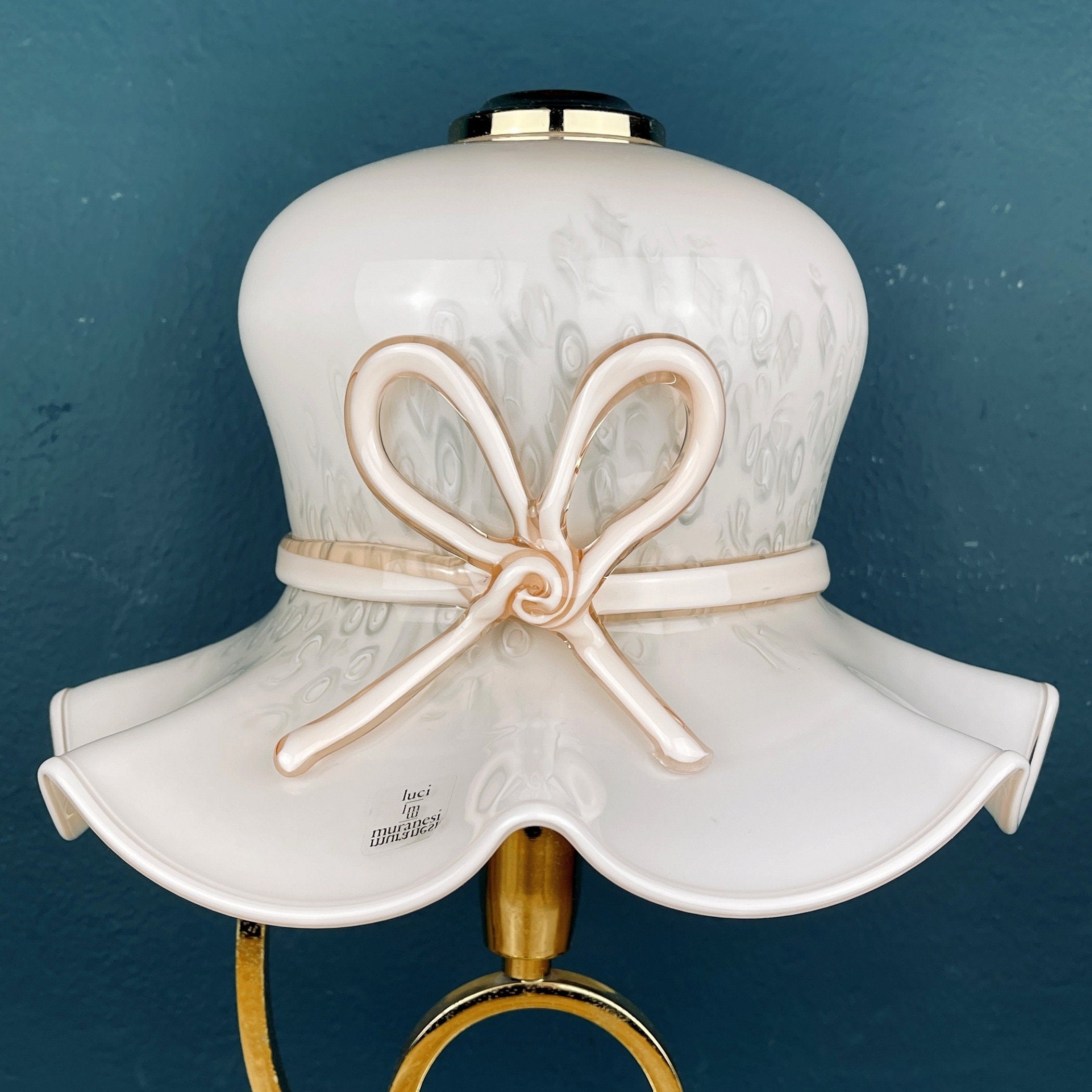 Pink Murano Glass Table Lamp: Italian Mid-Century Lighting