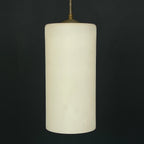 Mid-century opalin glass pendant lamp Italy 1960s Industrial italian lighting