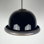 Vintage Murano black pendant lamp by Lino Tagliapietra for VeArt, Italy 1960s