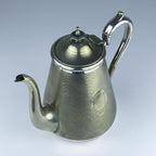 Antique silver plated coffee pot by BENETFINK&Co, Cheapside London, England, late 19th century