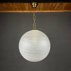 Vintage large swirl murano glass pendant lamp Italy 1970s Mid-century modern italian lighting
