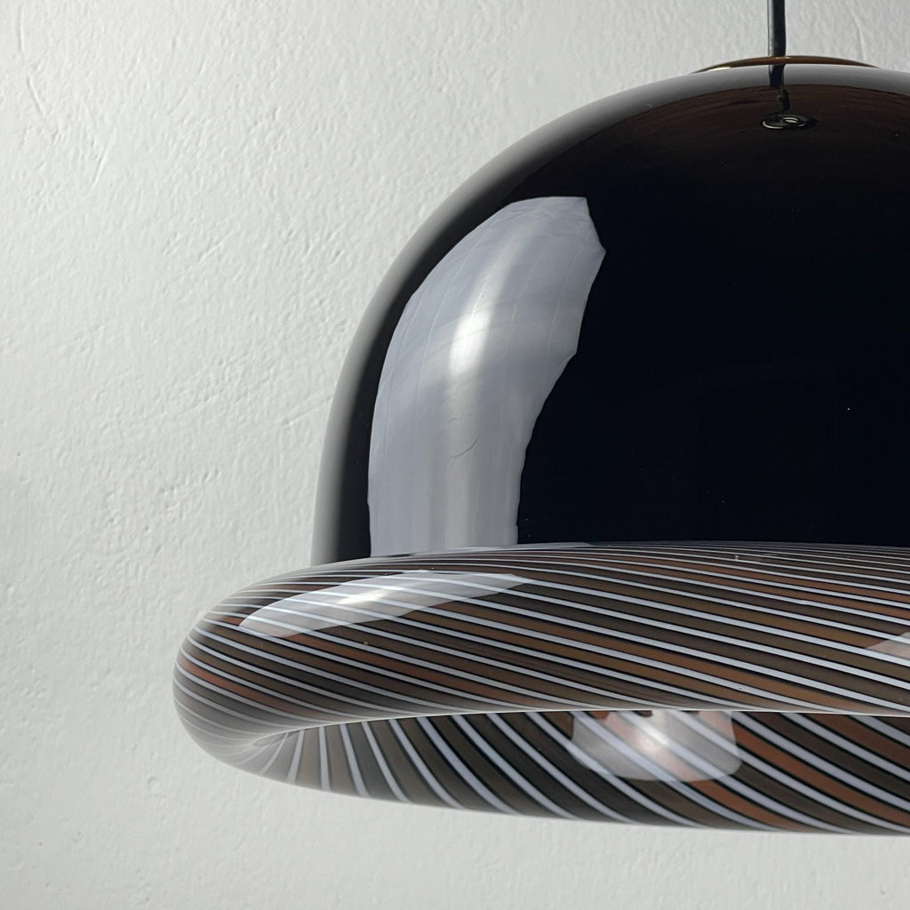 Vintage Murano black pendant lamp by Lino Tagliapietra for VeArt, Italy 1960s