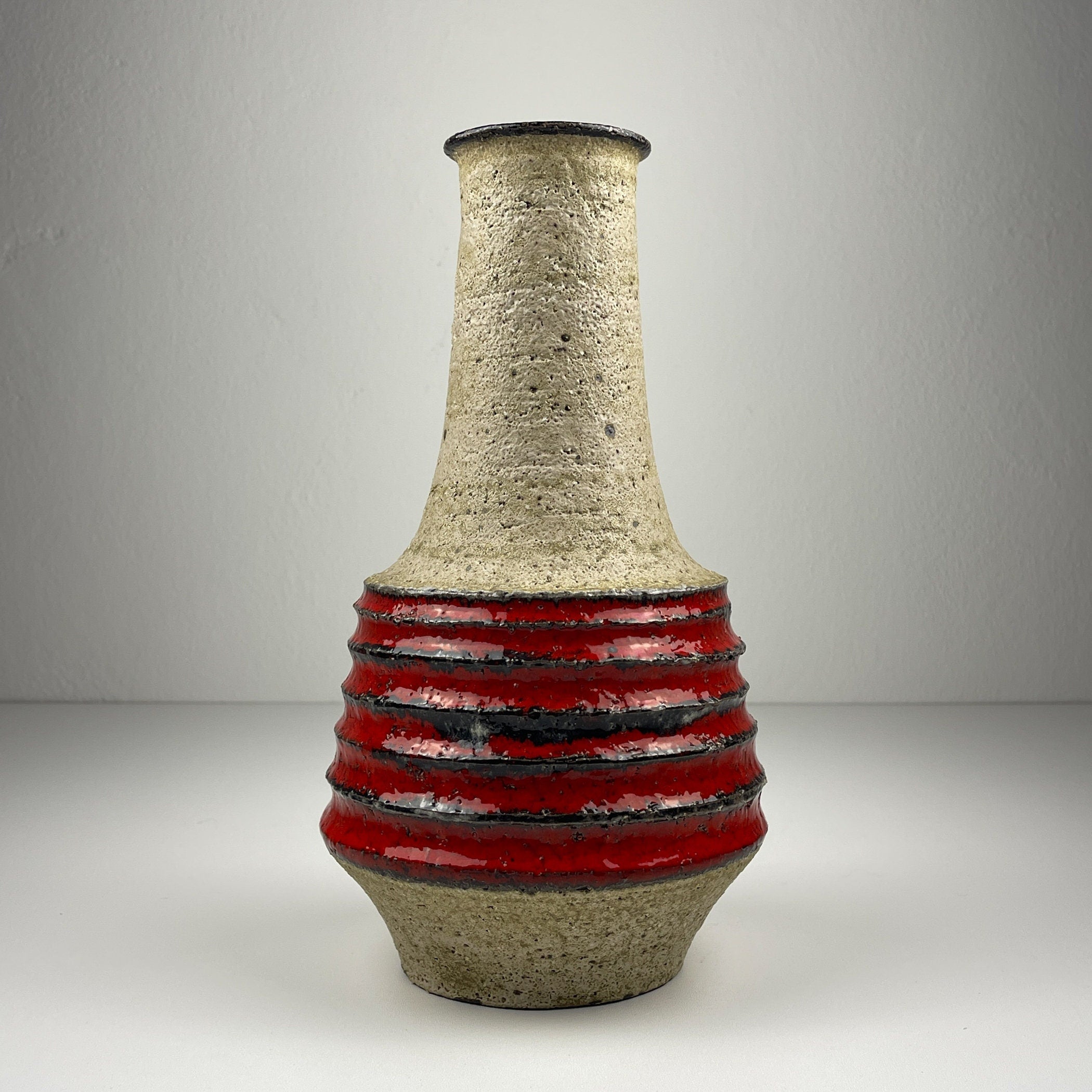 Vintage ceramic vase, Italy 1970s, Mid-century home decor