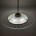 Vintage Fontana Arte Disk Chandelier by Pietro Chiesa, 1940s Italian Lighting
