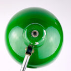 Green Industrial metal desk lamp A.Perazzone TORINO Italy 1960s Mid-century office table lamp