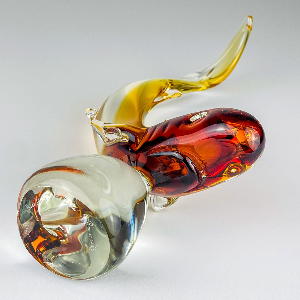 Original murano sculpture Shark by Michele Rossetto, Italy 1979