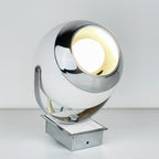 Mid-century white wall lamp Eyeball Italy 1960s Retro lighting Space Age Atomic