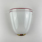 Vintage white and red murano wall lamp by ITRE, Italy 1980s MCM murano sconce