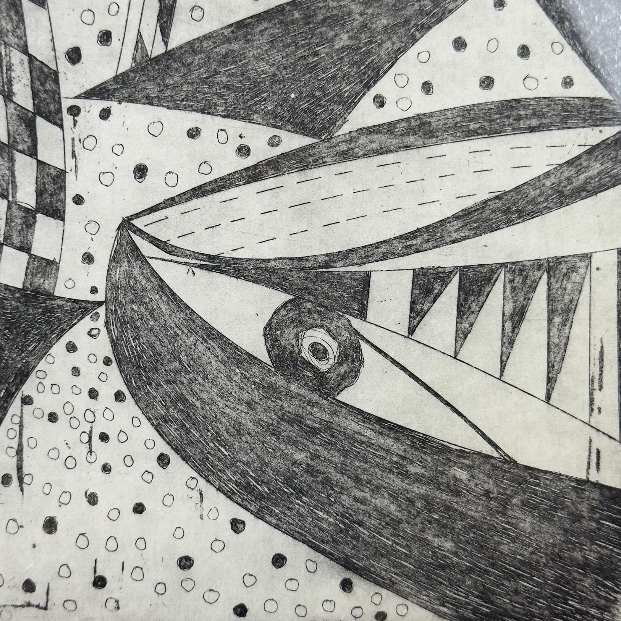 Graphics, etching, signature "Popy", Italy 1972