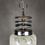 Carlo Nason Murano Glass Pendant Lamp: Mid-Century Modern Mazzega Lighting