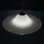 Swirl Murano Glass Pendant Lamp: Mid-Century Italian Lighting