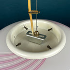 Classic swirl murano pendant lamp Vetri Murano Italy 1970s Italian mid-century modern lighting