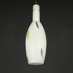 Multicolor opaline murano glass pendant lamp by Stilnovo, Italy 1950s, Mid-century modern