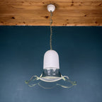 Murano Glass Pendant Lamp: Mid-Century Italian Lighting, 1970s