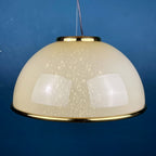Vintage F.Fabbian Murano Glass Pendant Lamp: Beige Mid-Century Lighting