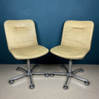 Vintage Italian Desk Chairs - 1970s Mid-Century Modern Style - Set of 2