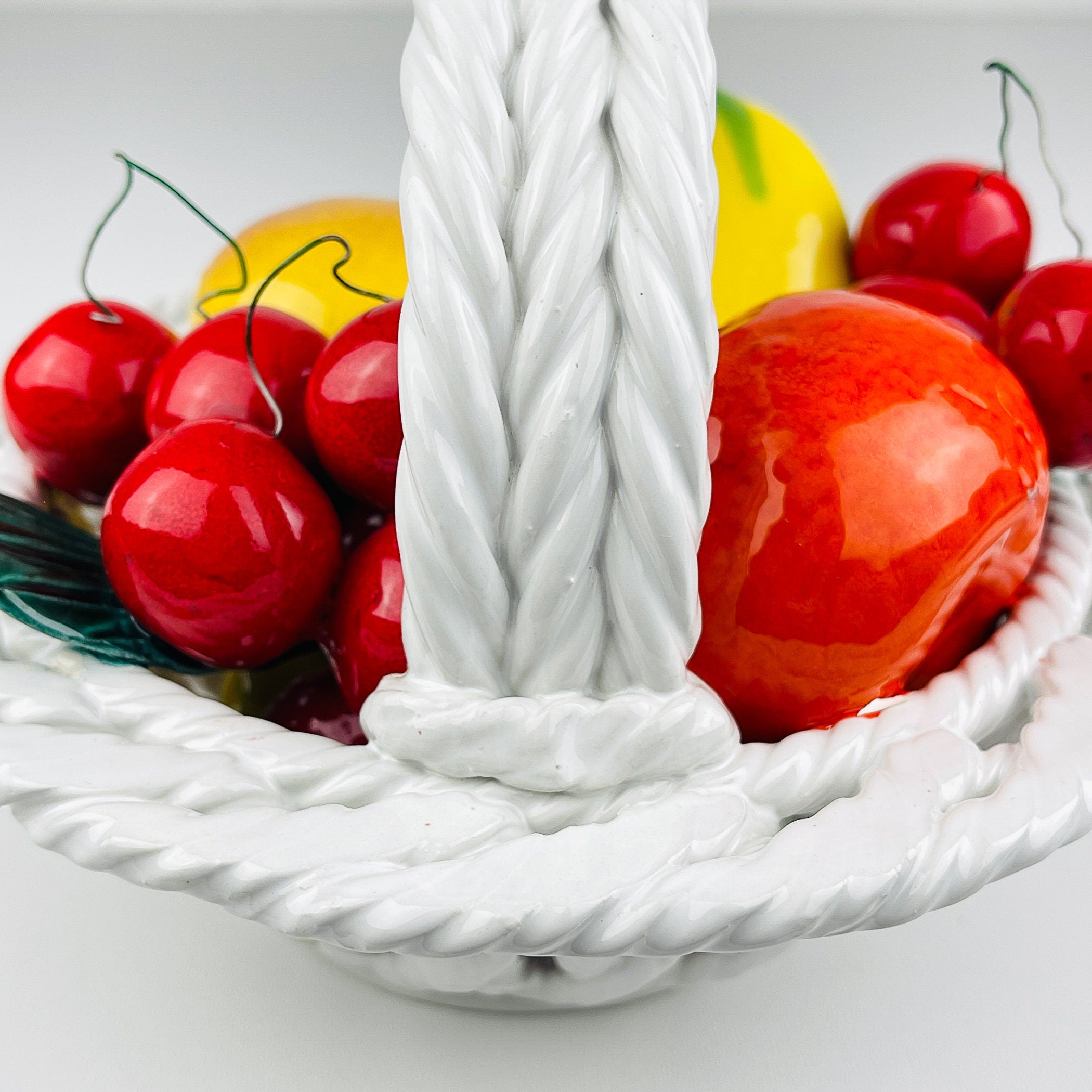 Vintage Italian Ceramic Fruit Basket, Mid 20th Century
