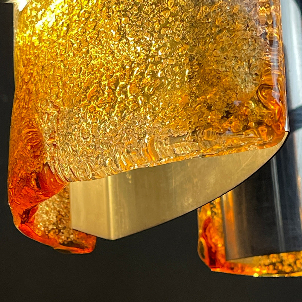 Mid-Century Murano Glass Chandelier by AV Mazzega, Italy 1970s
