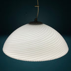 Vintage Swirl Murano Glass Pendant Lamp - 1970s Italian Lighting