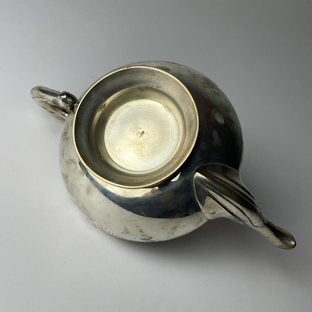 Vintage silver plated teapot, Italy 1950s