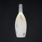 Multicolor opaline murano glass pendant lamp by Stilnovo, Italy 1950s, Mid-century modern