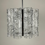 Vintage Ice Murano chandelier by AV Mazzega, Italy 1970s, Mid-century Italian lighting