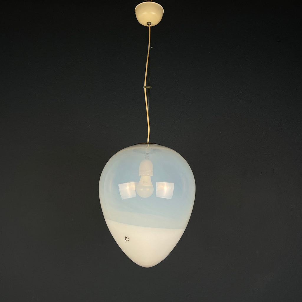 [Reserved, included shipping] Murano pendant lamp Egg by Leucos, Italy 1960s Mid-century italian modern lighting