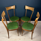 Vintage dining chairs by Pirelli Sapsa, Italy 1950s, Set of 4, Mid-century design